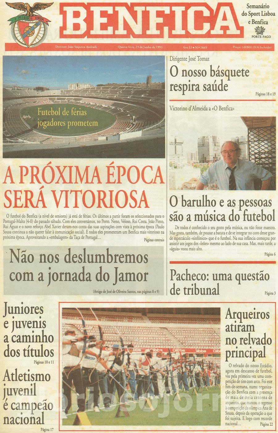 jornal o benfica 2645 1993-06-23